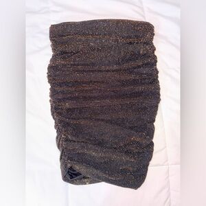 Black and Gold Lurex Bodycon Skirt